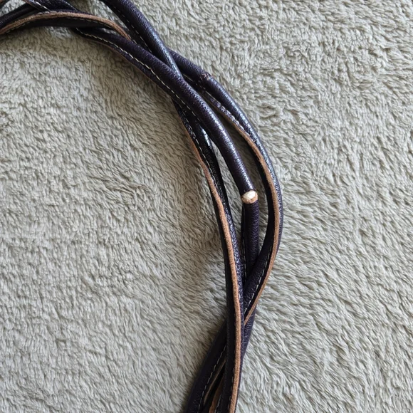 Emanuel Ungaro Paris Leather Fringe Crossbody Bag Boho Hippie Festival Purse - Picture 15 of 16